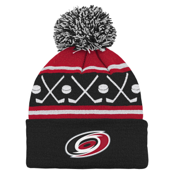 Carolina Hurricanes детска зимна шапка NHL Face-Off Cuff Pom