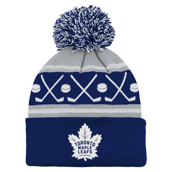 Toronto Maple Leafs детска зимна шапка NHL Face-Off Cuff Pom