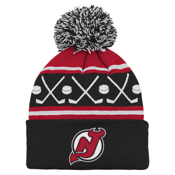 New Jersey Devils детска зимна шапка NHL Face-Off Cuff Pom