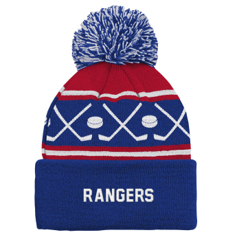 New York Rangers детска зимна шапка NHL Face-Off Cuff Pom