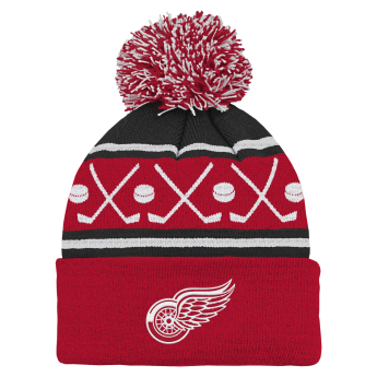 Detroit Red Wings детска зимна шапка NHL Face-Off Cuff Pom