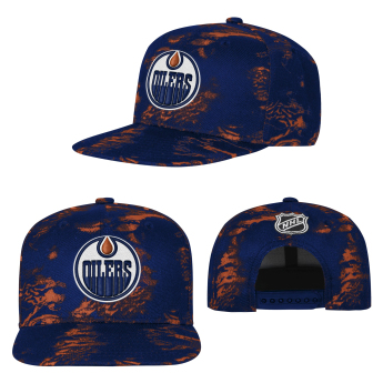 Edmonton Oilers детска бейзболна шапка с козирка NHL Dynamics Flat Brim Snapback