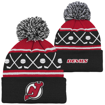 New Jersey Devils детска зимна шапка NHL Face-Off Cuff Pom