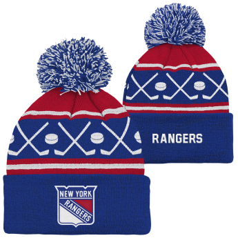 New York Rangers детска зимна шапка NHL Face-Off Cuff Pom