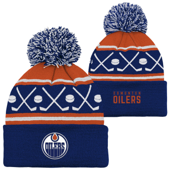 Edmonton Oilers детска зимна шапка NHL Face-Off Cuff Pom