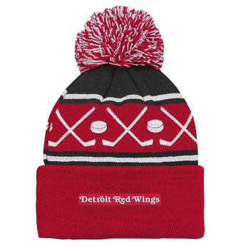 Detroit Red Wings детска зимна шапка NHL Face-Off Cuff Pom