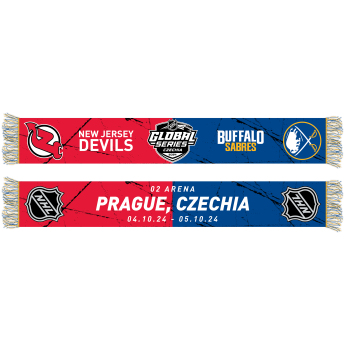 Buffalo Sabres зимен шал NHL vs New Jersey Devils NHL Friendship HD Jaquard Scarf