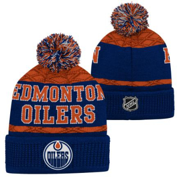 Edmonton Oilers детска зимна шапка Puck Pattern Cuffed Pom