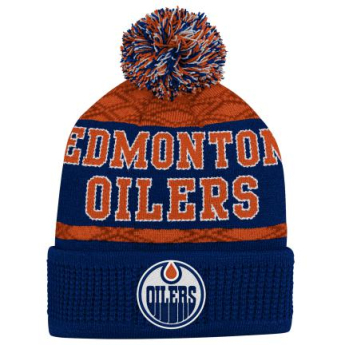 Edmonton Oilers детска зимна шапка Puck Pattern Cuffed Pom