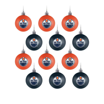 Edmonton Oilers топки за коледна елха NHL FOCO 12 Pack Ball Ornament Set