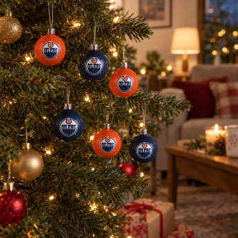 Edmonton Oilers топки за коледна елха NHL FOCO 12 Pack Ball Ornament Set