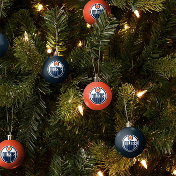 Edmonton Oilers топки за коледна елха NHL FOCO 12 Pack Ball Ornament Set
