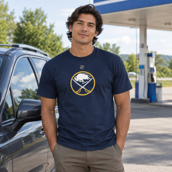 Buffalo Sabres мъжка тениска navy #15 Jack Eichel
