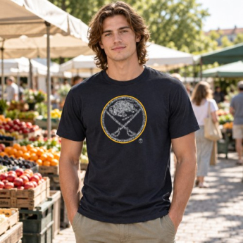 Buffalo Sabres мъжка тениска NHL Static Logo T-Shirt - Navy