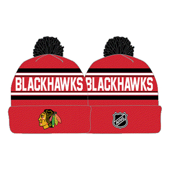 Chicago Blackhawks детска зимна шапка 3Rd Jersey Jacquard Cuff Pom
