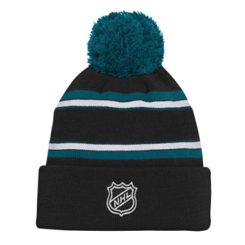 San Jose Sharks детска зимна шапка 3Rd Jersey Jacquard Cuff Pom