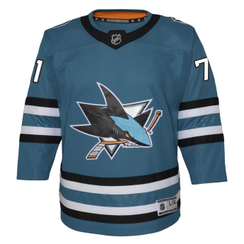 San Jose Sharks детска фланелка Macklin Celebrini #71 NHL Premier Home/Team