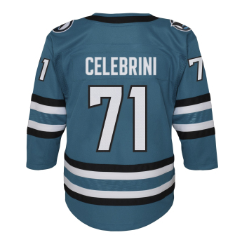 San Jose Sharks детска фланелка Macklin Celebrini #71 NHL Premier Home/Team