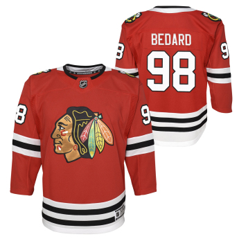 Chicago Blackhawks детска хокейна фланелка Connor Bedard #98 NHL Premier Home/Team