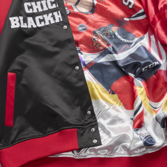 Chicago Blackhawks мъжко яке NHL Connor Bedard #98 Player Lightweight Satin Jacket