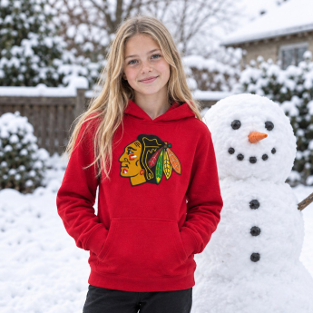 Chicago Blackhawks детски суитшърт с качулка Prime Po Flc Hood Home