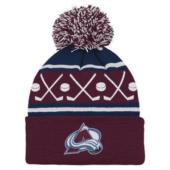 Colorado Avalanche детска зимна шапка NHL Face-Off Cuff Pom