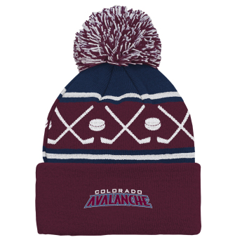 Colorado Avalanche детска зимна шапка NHL Face-Off Cuff Pom