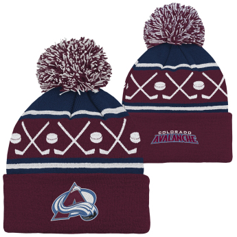 Colorado Avalanche детска зимна шапка NHL Face-Off Cuff Pom