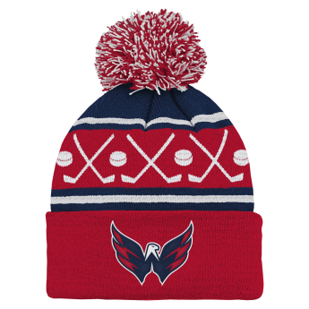 Washington Capitals детска зимна шапка NHL Face-Off Cuff Pom