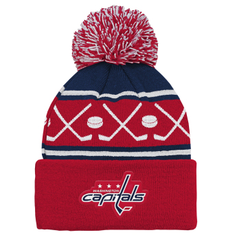 Washington Capitals детска зимна шапка NHL Face-Off Cuff Pom