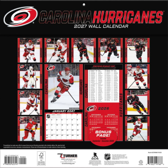 Carolina Hurricanes календар NHL 2027 Wall