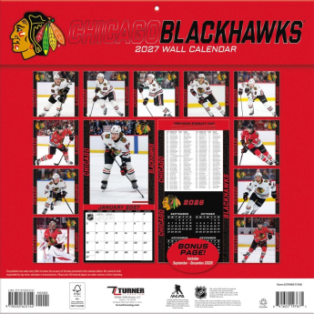 Chicago Blackhawks календар NHL 2027 Wall