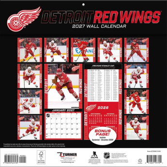 Detroit Red Wings календар NHL 2027 Wall
