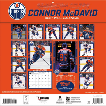 Edmonton Oilers календар NHL #97 Connor McDavid 2027 Wall