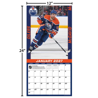Edmonton Oilers календар NHL #97 Connor McDavid 2027 Wall