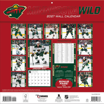 Minnesota Wild календар NHL 2027 Wall