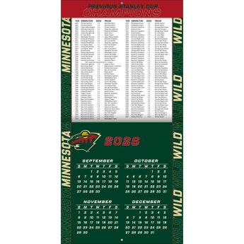 Minnesota Wild календар NHL 2027 Wall