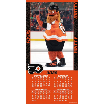 Philadelphia Flyers календар Gritty 2027 Wall