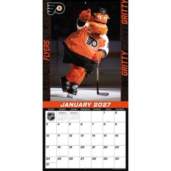 Philadelphia Flyers календар Gritty 2027 Wall