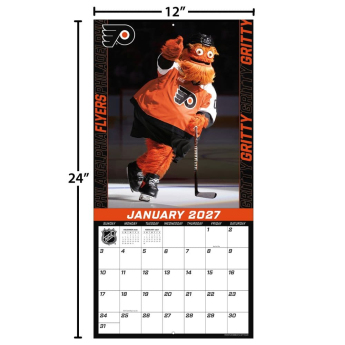 Philadelphia Flyers календар Gritty 2027 Wall