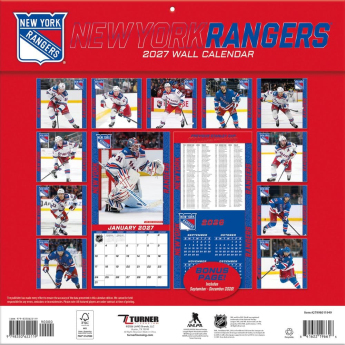New York Rangers календар NHL 2027 Wall