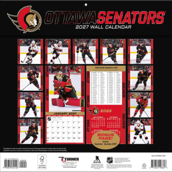 Ottawa Senators календар NHL 2027 Wall