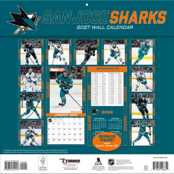 San Jose Sharks календар NHL 2027 Wall
