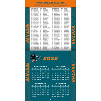 San Jose Sharks календар NHL 2027 Wall