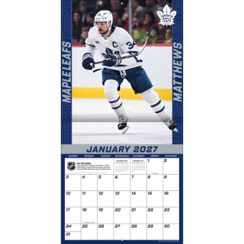 Toronto Maple Leafs календар NHL #34 Auston Matthews 2027 Wall