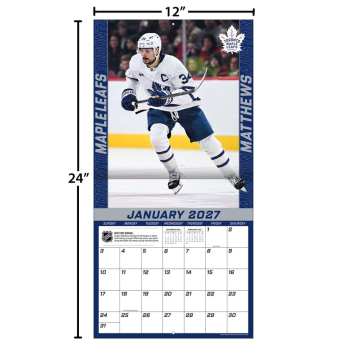 Toronto Maple Leafs календар NHL #34 Auston Matthews 2027 Wall