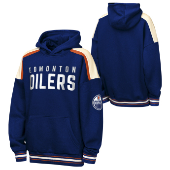 Edmonton Oilers детски суитшърт с качулка NHL Camaraderie Oversized Colorblock Fleece