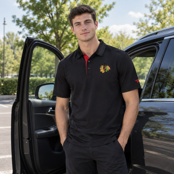 Chicago Blackhawks мъжка тениска NHL Authentic Rinkside Performance Polo black
