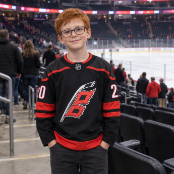 Carolina Hurricanes детска хокейна фланелка Sebastian Aho Premier Home black