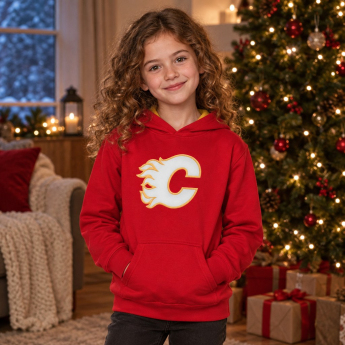 Calgary Flames детски суитшърт с качулка Prime Po Flc Hood -Home